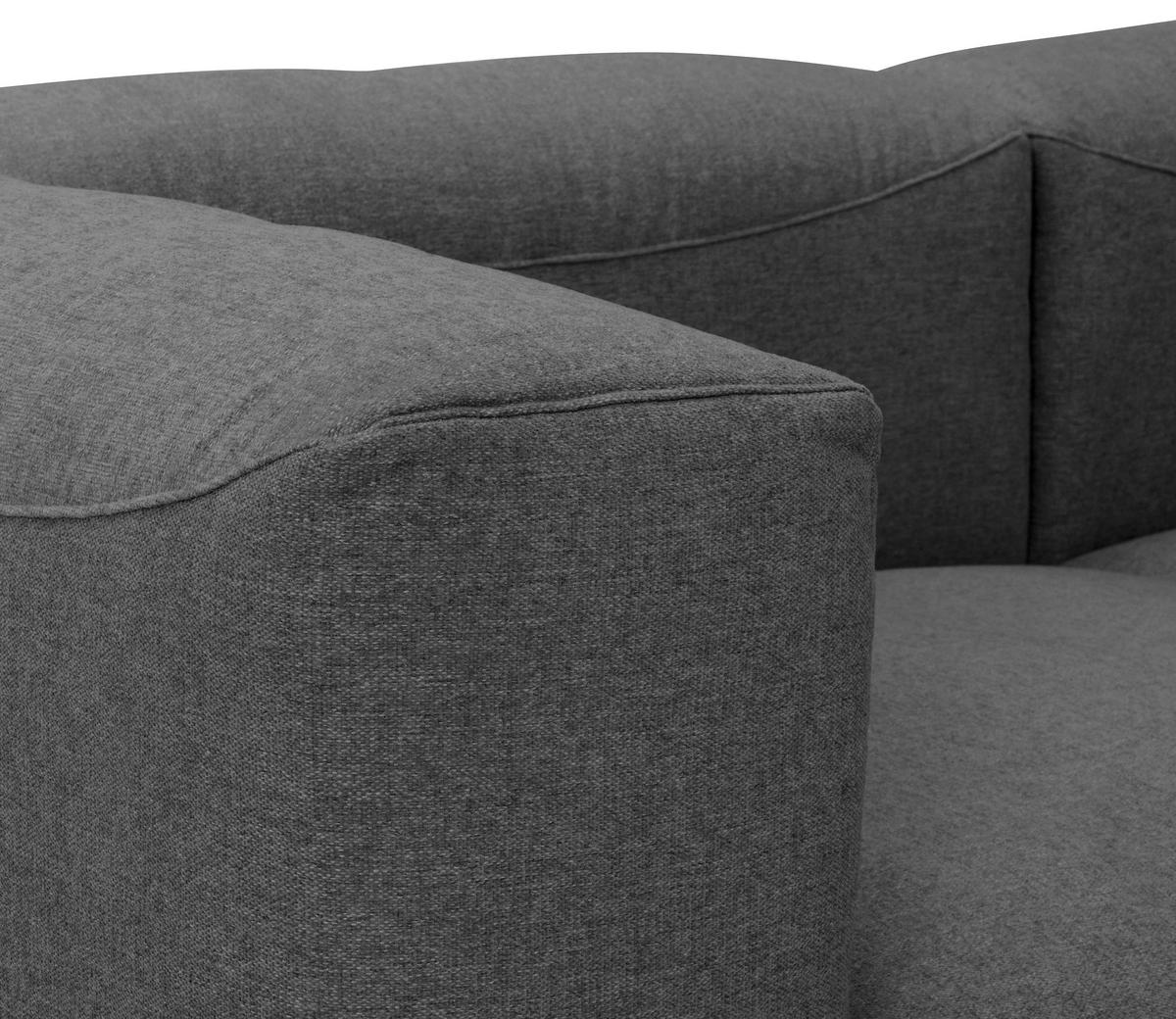 Ecksofa Lena Anthrazit Flachgewebe - Anthrazit, Design, Textil (275/73/160cm) - Max Winzer