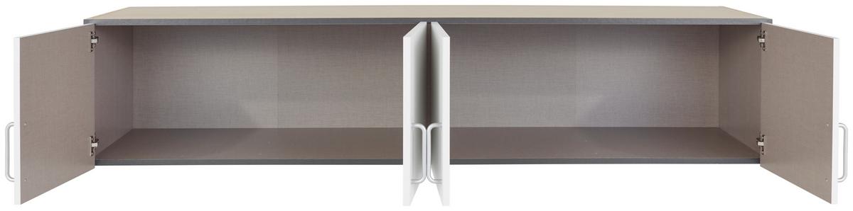 Aufsatzschrank B: 181 cm Aalen Extra Grau/ Weiß - Weiß/Grau, KONVENTIONELL, Holzwerkstoff (181/39/54cm)
