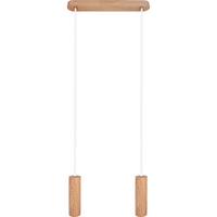 Hängeleuchte 8520245 madera 2/Eiche/Weiß - Eichefarben/Weiß, Natur, Holz (37/140cm)