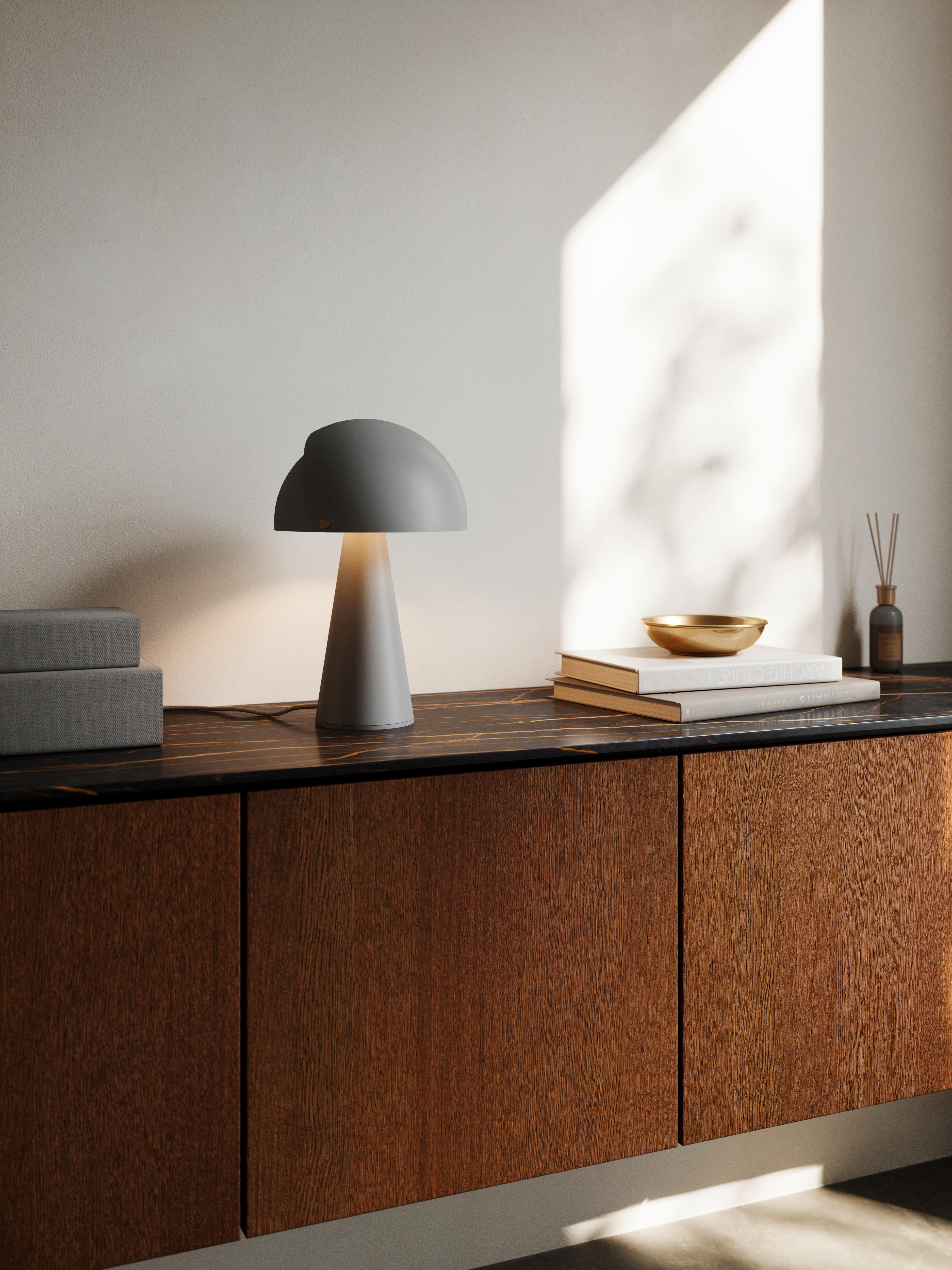 Tischleuchte Align Grau D: 22 cm - Grau, Design, Metall (22/34cm) - Nordlux