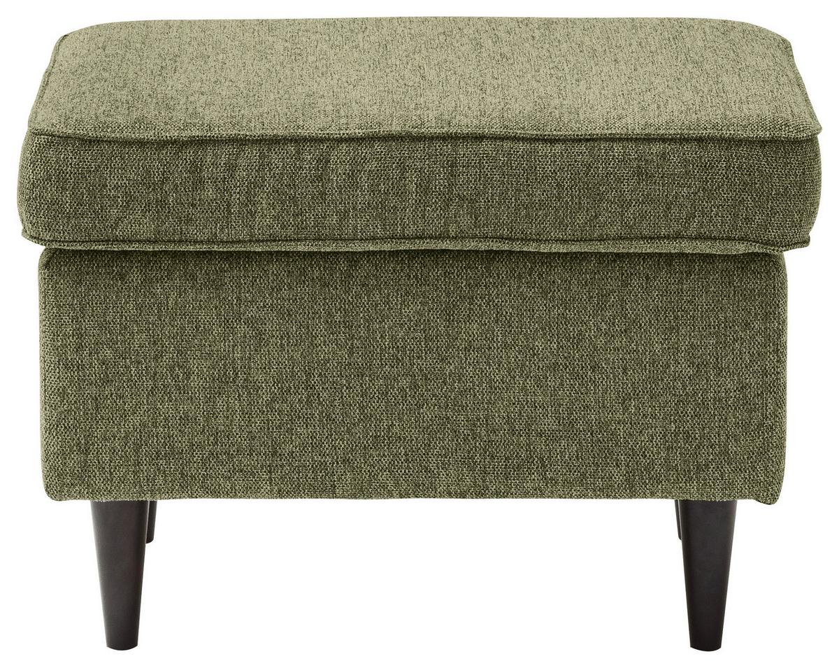 Hocker Oskar - Schwarz/Olivgrün, Basics, Holzwerkstoff/Textil (63/43/42cm) - MID.YOU