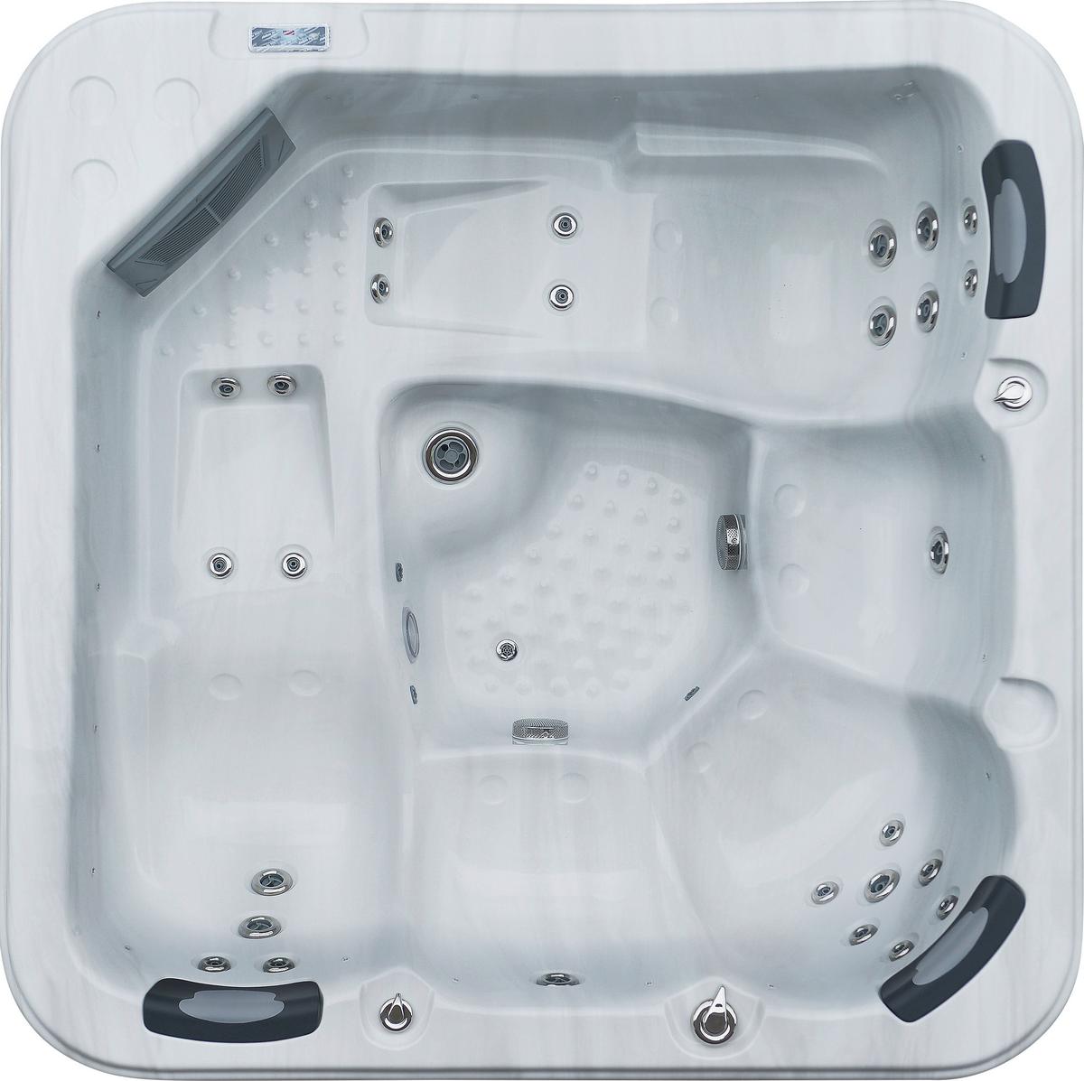 Whirlpool Acryl Capri 216x92x216 cm - Weiß/Grau, Design, Holz/Kunststoff (216/92/216cm)