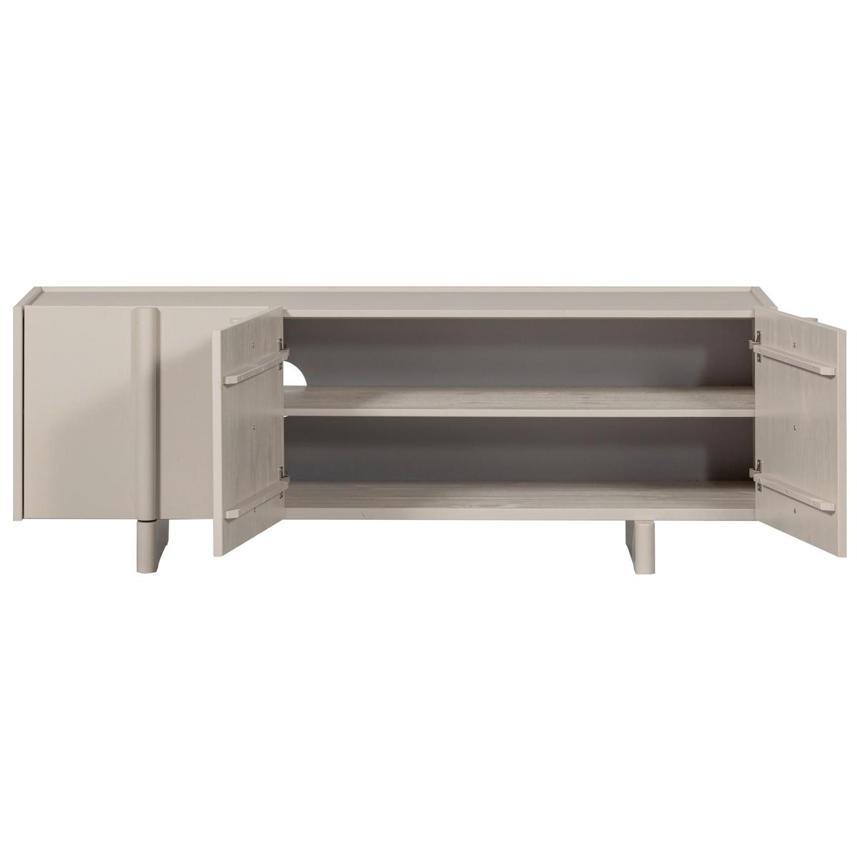 LOWBOARD Basu Grau B: 152cm - Grau, Design, Holz (152/53/46cm) - Livetastic
