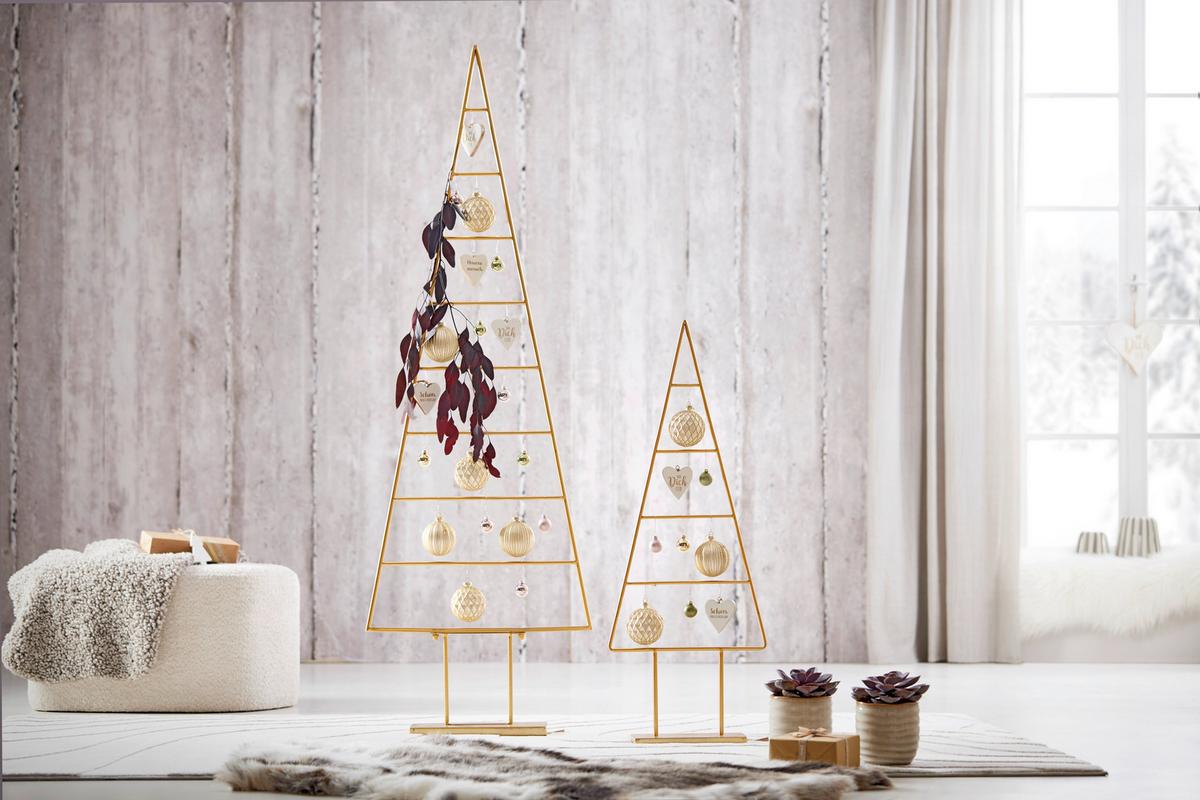 DEKORAČNÍ STROMEK GOLDIE - barvy zlata, Konvenční, kov (50/152/15cm) - Modern Living