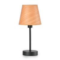 Tischleuchte 5067/l - Eichefarben/Schwarz, KONVENTIONELL, Textil/Metall (15/32cm)