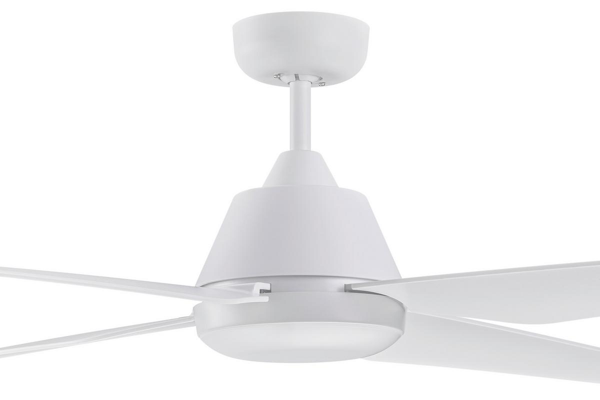 Deckenventilator Lucci Air Aria Weiß 4-Flügel,led-Leuchte - Weiß, Design, Kunststoff (122/33cm) - P & B