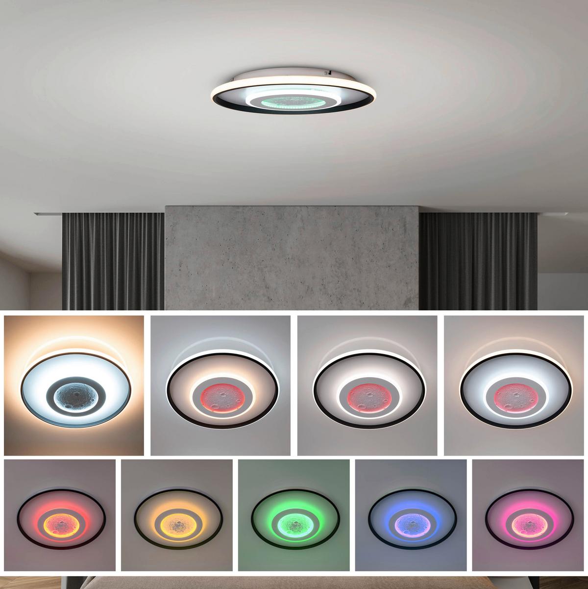 LED-Deckenleuchte Metall, Weiß lackiert - Weiß, Design, Metall (70/6,2cm) - Näve