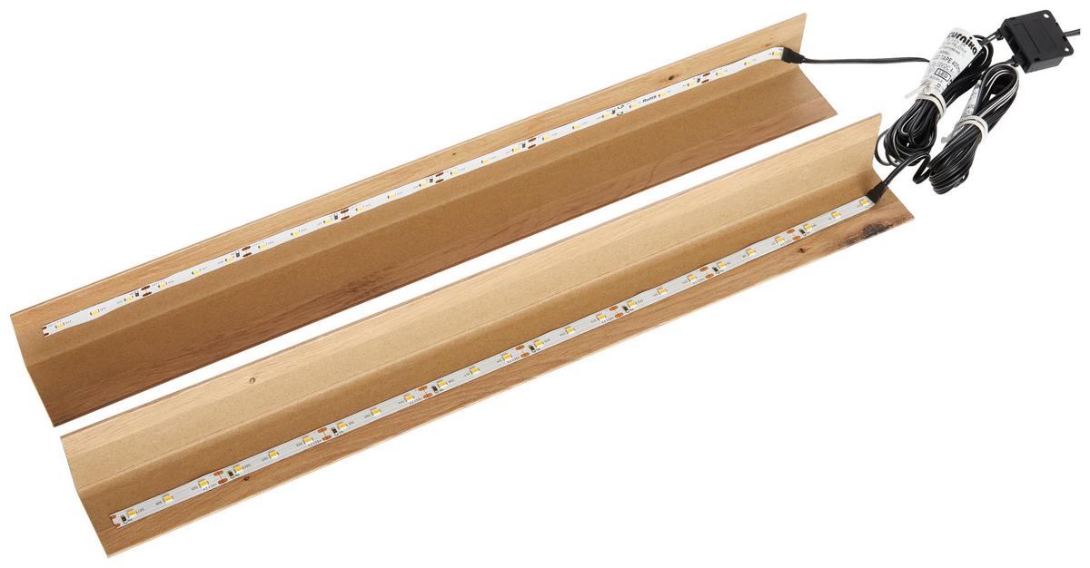 Led-streifen Kansas L: 41,8 Cm - Schwarz/Weiß, KONVENTIONELL, Kunststoff (41,8cm) - Livetastic