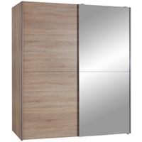 Tolóajtós Szekrény Action 170/195 Cm - tölgyfa színű/átlátszó, Design, Üveg (170/195/59cm) - P & B