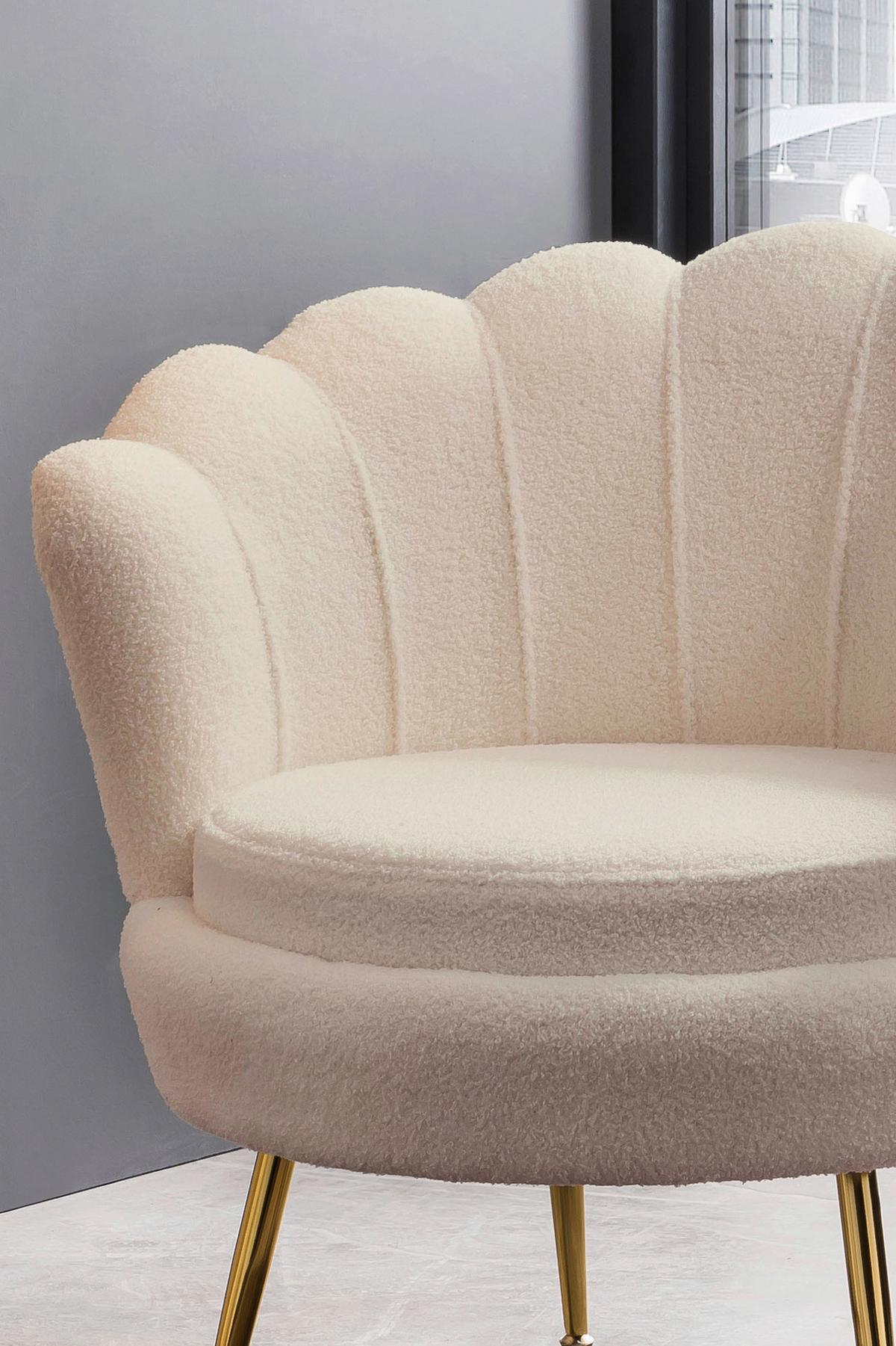 Sessel Beige B: 76 Cm - Beige/Goldfarben, MODERN, Textil (76/78/76cm) - Livetastic