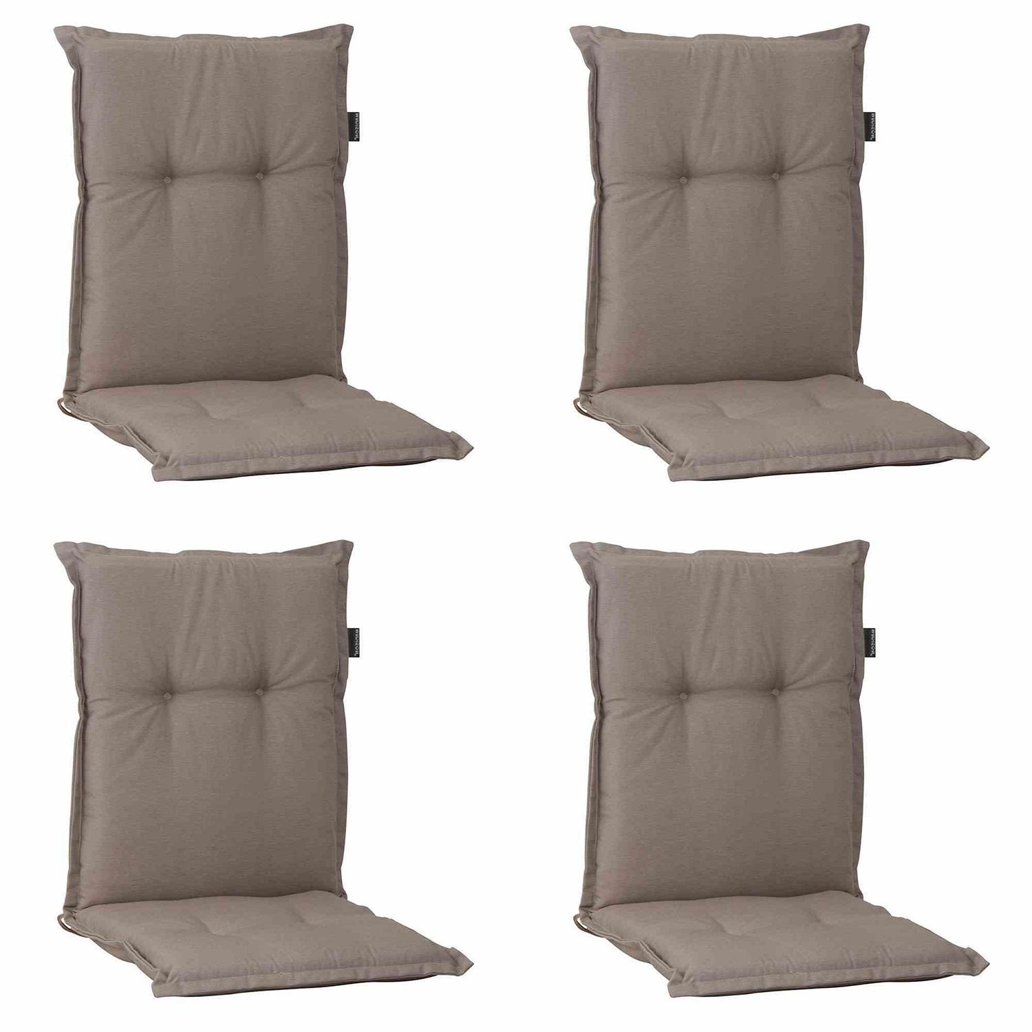 Auflage Für Sessel Pana 4-tlg. Bxhxt 50x8x105 Cm Taupe - Taupe, KONVENTIONELL, Textil (50/8/105cm) - Ambia Garden
