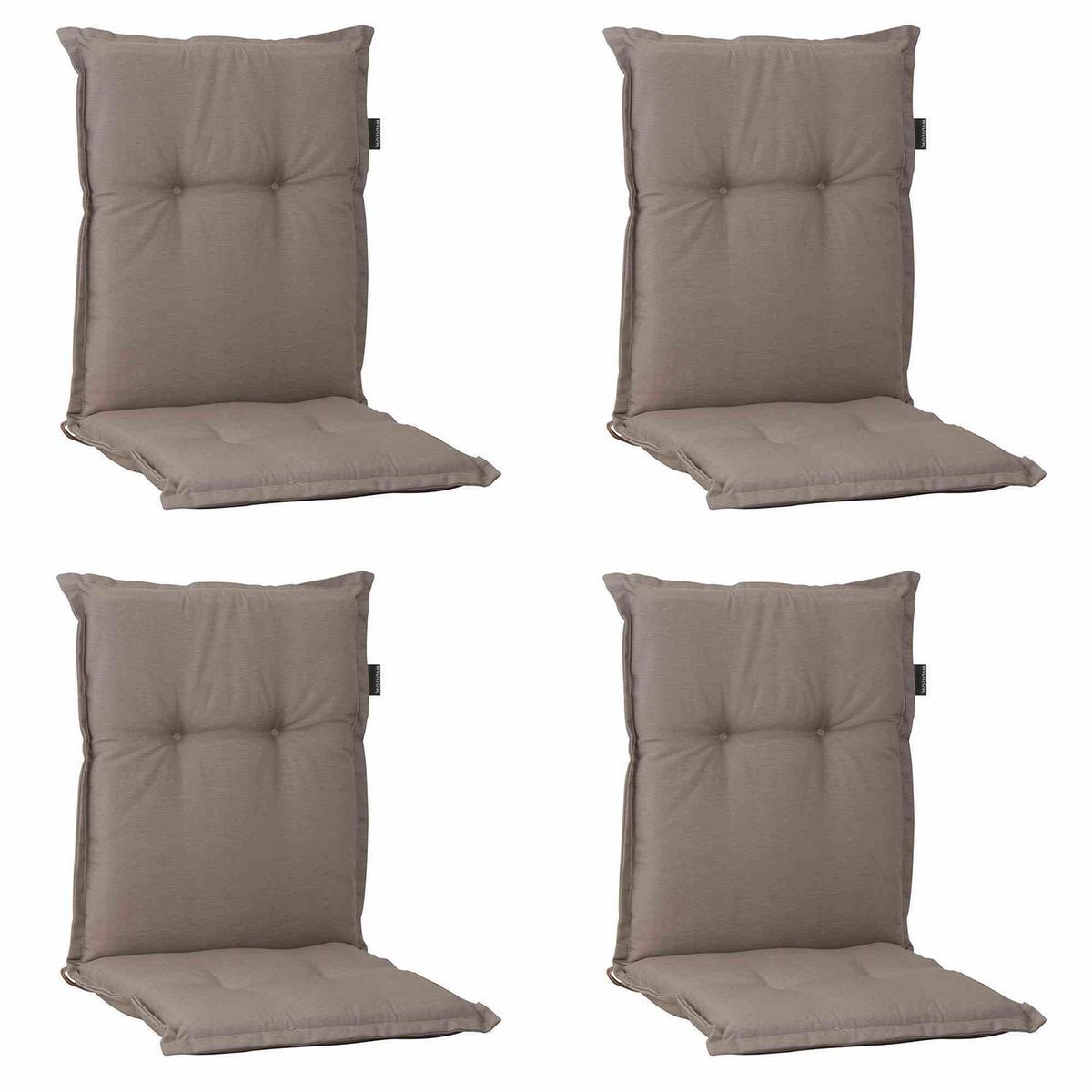 Auflage Für Sessel Pana 4-tlg. Bxhxt 50x8x105 Cm Taupe - Taupe, KONVENTIONELL, Textil (50/8/105cm) - Ambia Garden