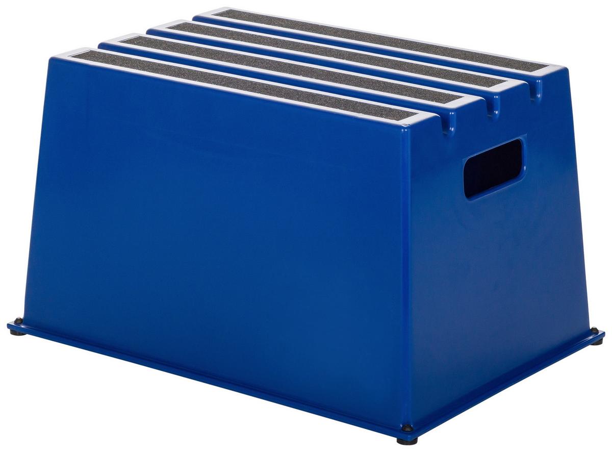 Tritthocker Tio-E1 - Blau, Basics, Kunststoff (52,5/31/37,5cm) - MID.YOU