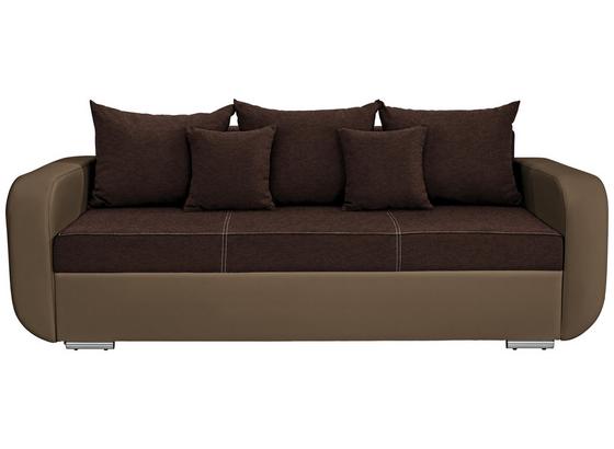 Dreisitzer-sofa Faro B: 225cm - Chromfarben/Hellbraun, MODERN, Holz/Textil (225/90/92cm) - Ombra Dreisitzer-sofa Faro B: 225cm - Chromfarben/Hellbraun, MODERN, Holz/Textil (225/90/92cm) - Ombra