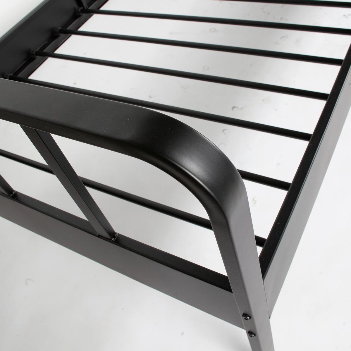 METALLBETT Mees Schwarz 90x200cm - Schwarz, Basics, Metall (90/200cm) - MID.YOU