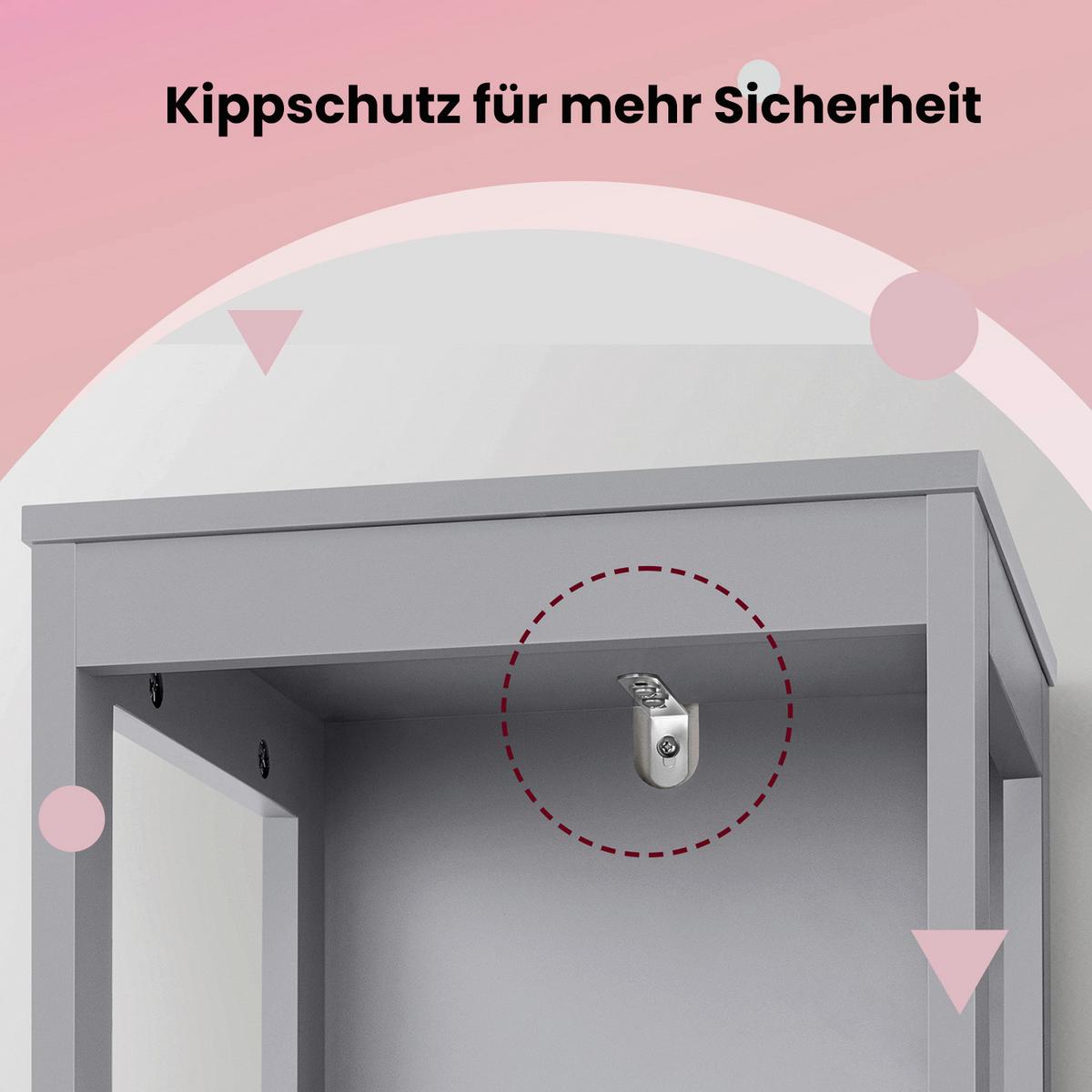 Midischrank Bathroom Cabinet - Grau, MODERN, Holzwerkstoff (30/141,5/30cm) - MID.YOU