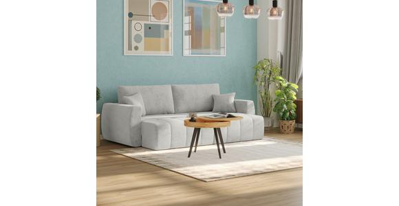 Schlafsofa Bali - Silberfarben/Schwarz, MODERN, Holz/Textil (245/74-90/104cm) - Luca Bessoni