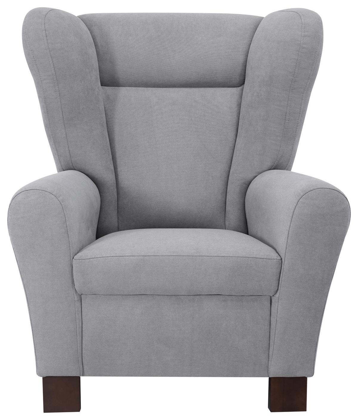 KŘESLO UŠÁK CHANDLER - šedá/světle šedá, Design, dřevo/kompozitní dřevo (95/109/97cm) - Ondega