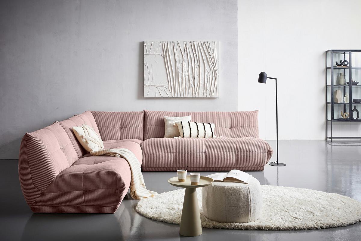 Modul Sofa Giselle Ecke B: 105 Cm Cord Altrosa - Altrosa, Trend, Textil (105/80/105cm) - Livetastic