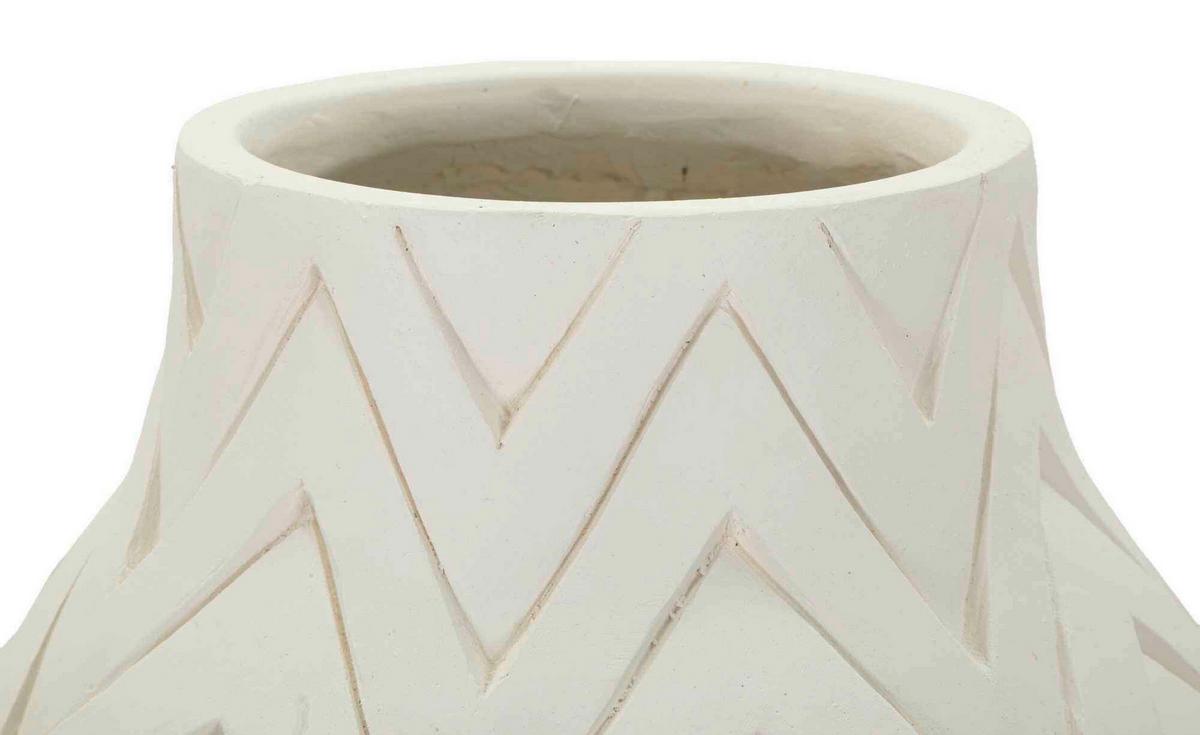 Vase Pot Winter Creme B: 29 cm - Creme, Basics, Metall (29/60/29cm)