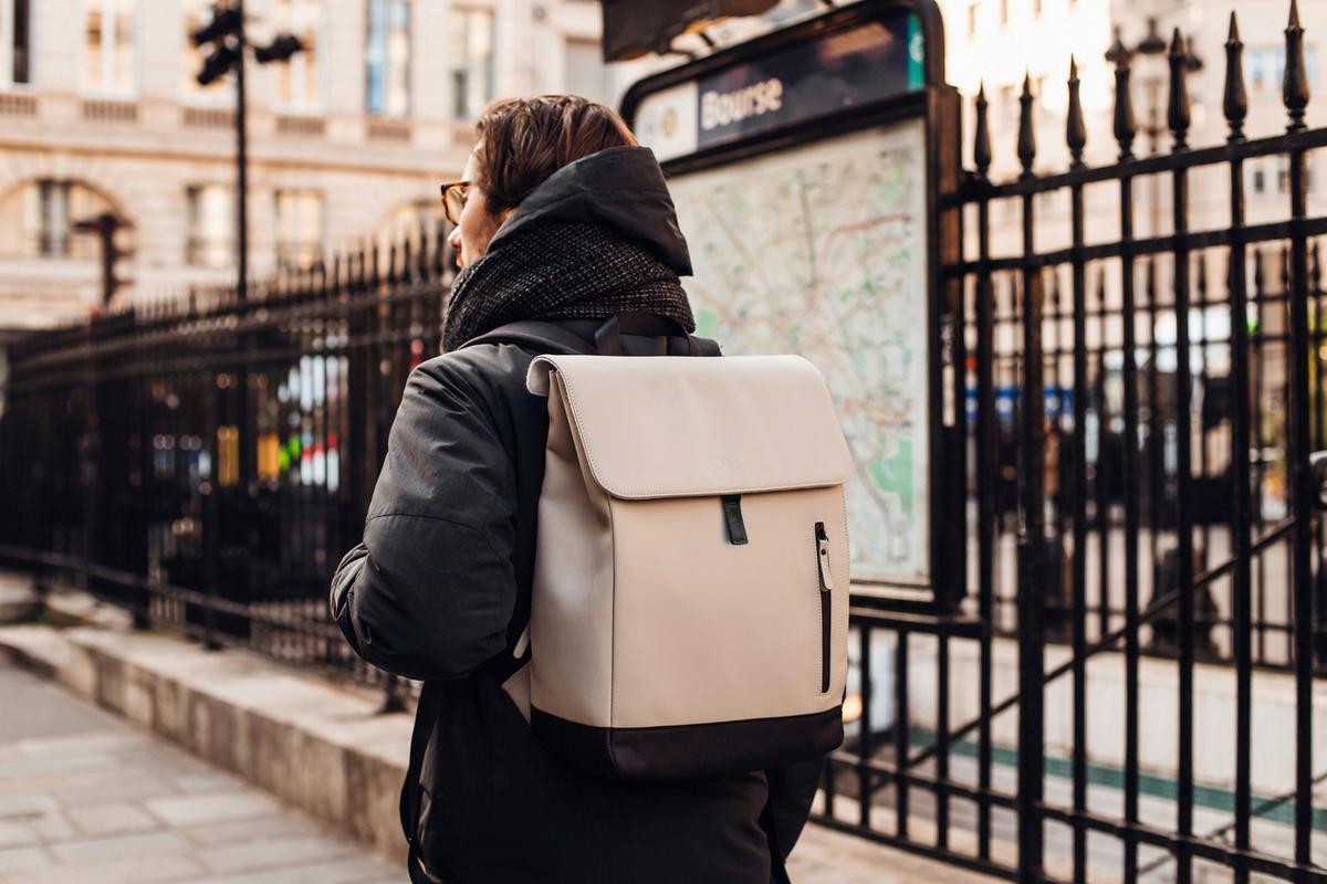 Wickelrucksack Oslo Clay Beige, B: 34 cm - Beige/Hellgrau, KONVENTIONELL, Kunststoff (34/15/43cm) - Beaba