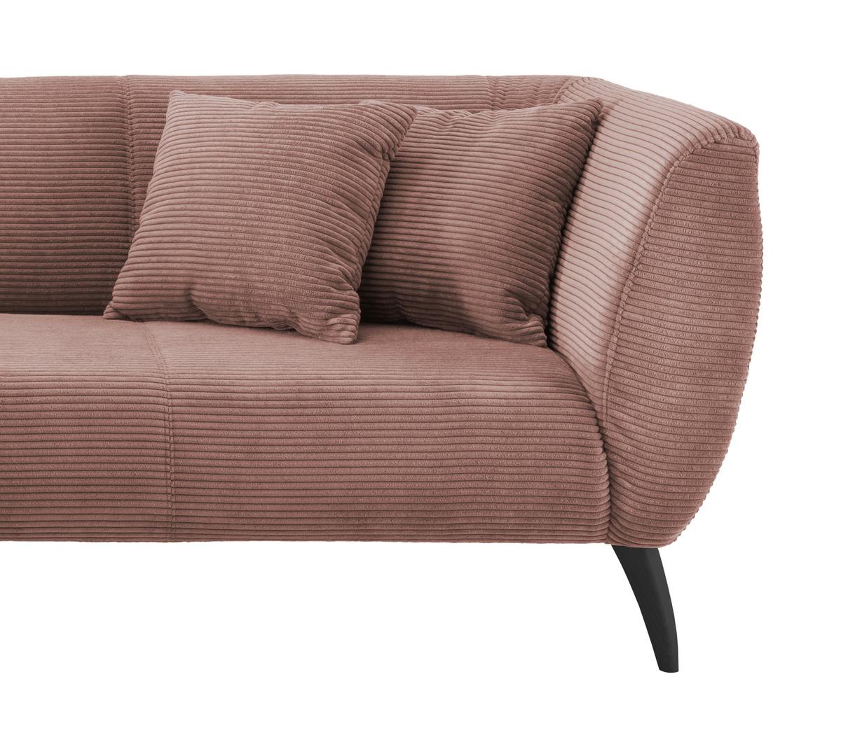Ecksofa Colori Rosa S: 160/264 cm - Schwarz/Rosa, MODERN, Holz/Textil (160/264cm) - MID.YOU