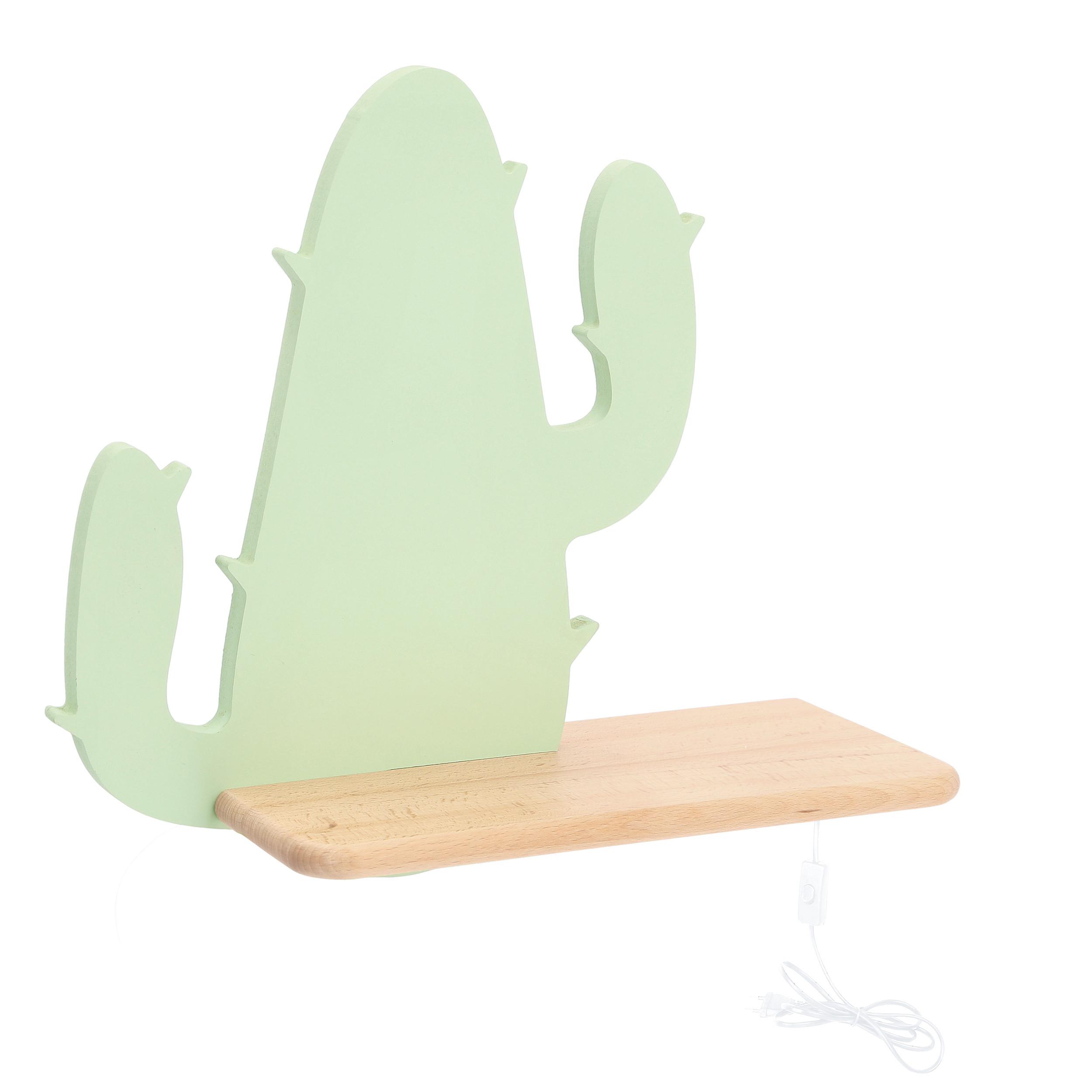 Kinderwandleuchte 21-01009 Cactus 2 - Grün, Basics, Holz/Holzwerkstoff (33/12/29.5cm)