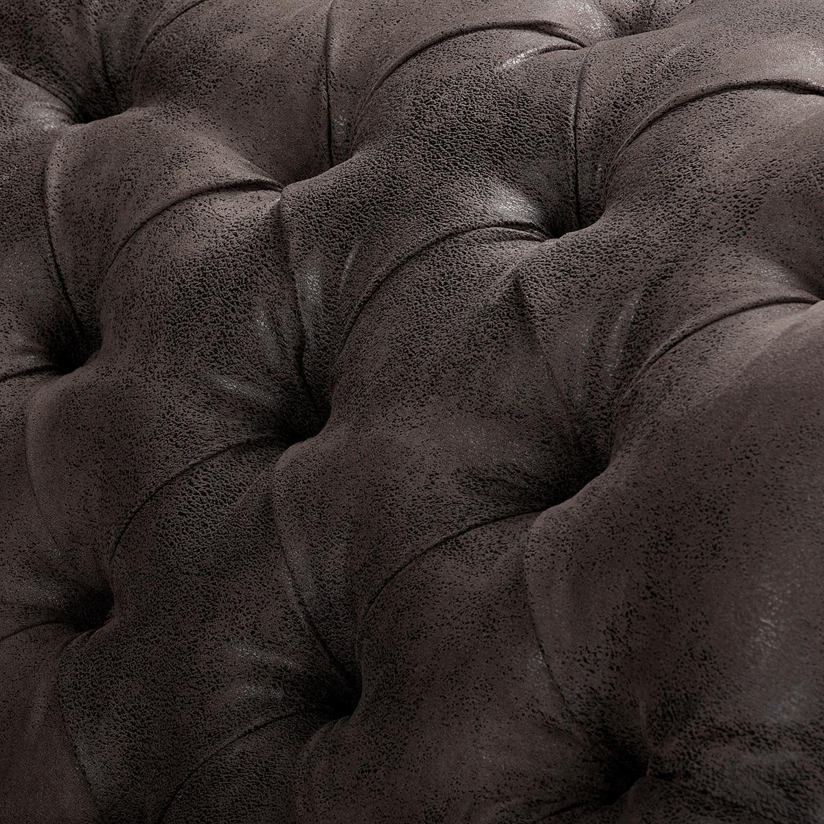 Récamiere Pako Schwarz B: 185cm - Schwarz/Braun, Design, Textil (185/93/75cm) - Livetastic