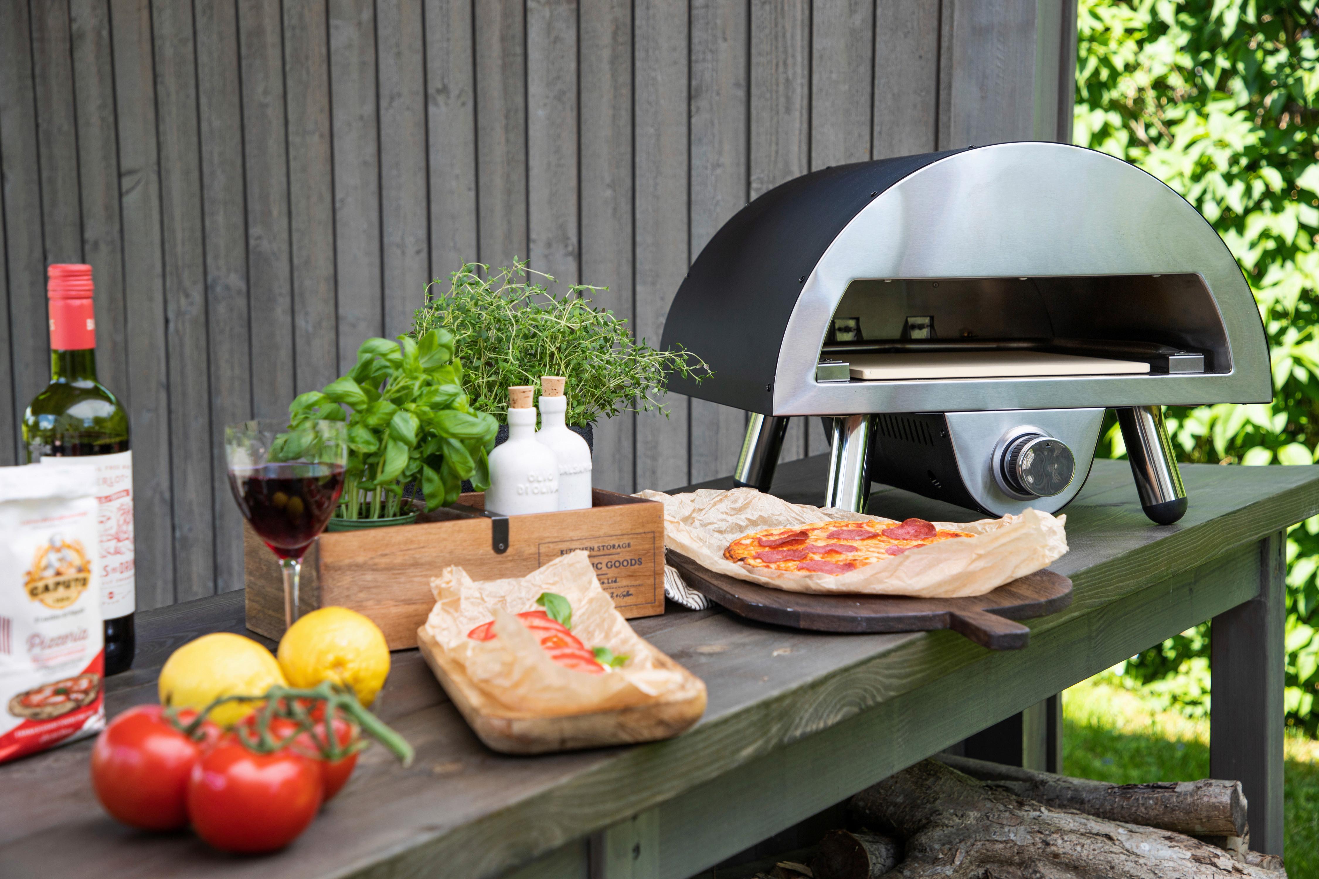 Pizzaofen Sentosa - Schwarz, KONVENTIONELL, Metall (52/39/49cm) - Gardenson