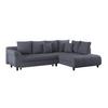 Ecksofa Mendoza - Anthrazit/Schwarz, Design, Textil (309/197cm) - Ondega