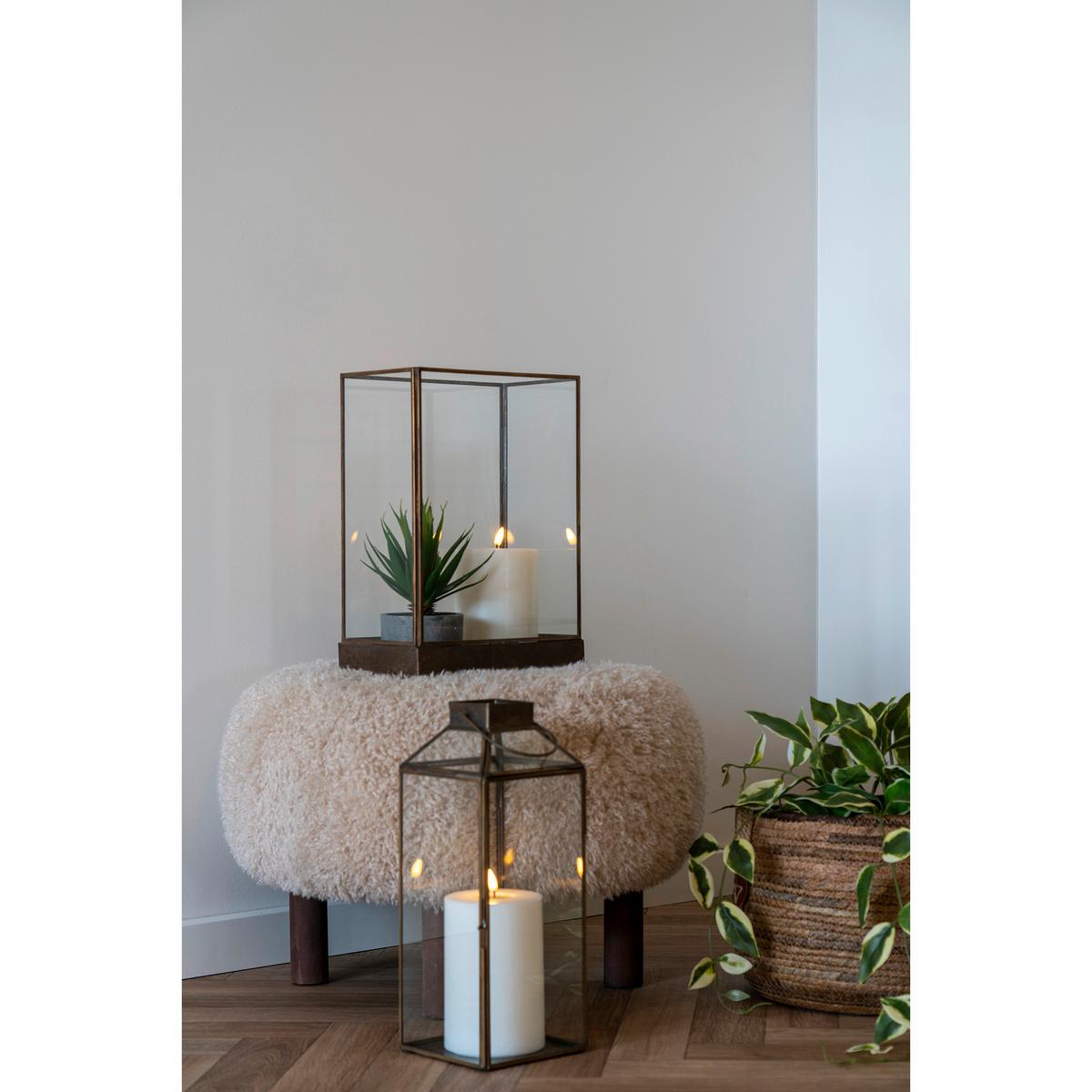 Hocker Inverness Hellbraun, B/H/T: 50x36x50cm - Basics (50/36/50cm)