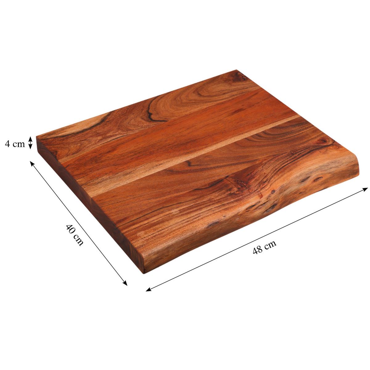 Servierbrett Akaziefarben B: 40 Cm - Akaziefarben, Basics, Holz (48/40/4cm) - Kesper