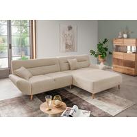 Ecksofa Drago, Beige S: 290x166 cm - Wildeiche/Beige, KONVENTIONELL, Textil (290/166cm) - MID.YOU