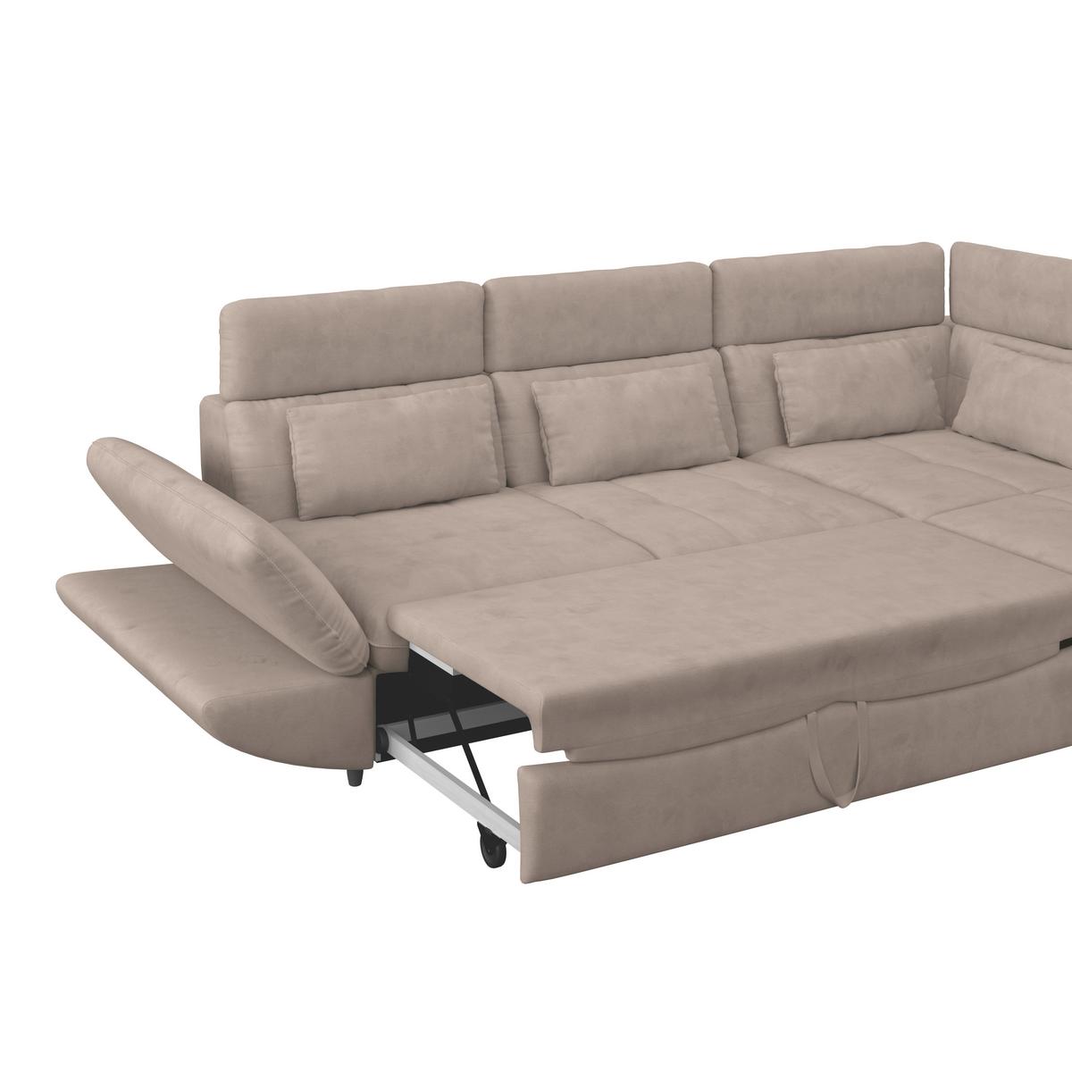 SEDACÍ SOUPRAVA PARK - černá/béžová, Moderní, textil/plast (233/311cm) - Luca Bessoni
