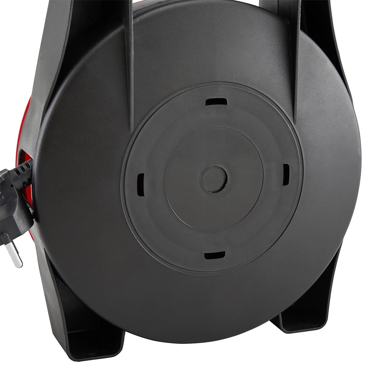 Kabeltrommel Albrik 4 Steckdosen, 10 M Kabel - Rot/Schwarz, KONVENTIONELL, Kunststoff (25/29/7cm) - Homezone