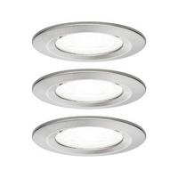 Einbauspot Ø 7,8 cm Alufarben 3-teilig - Zinkfarben/Alufarben, Design, Metall (7,8cm) - Paulmann
