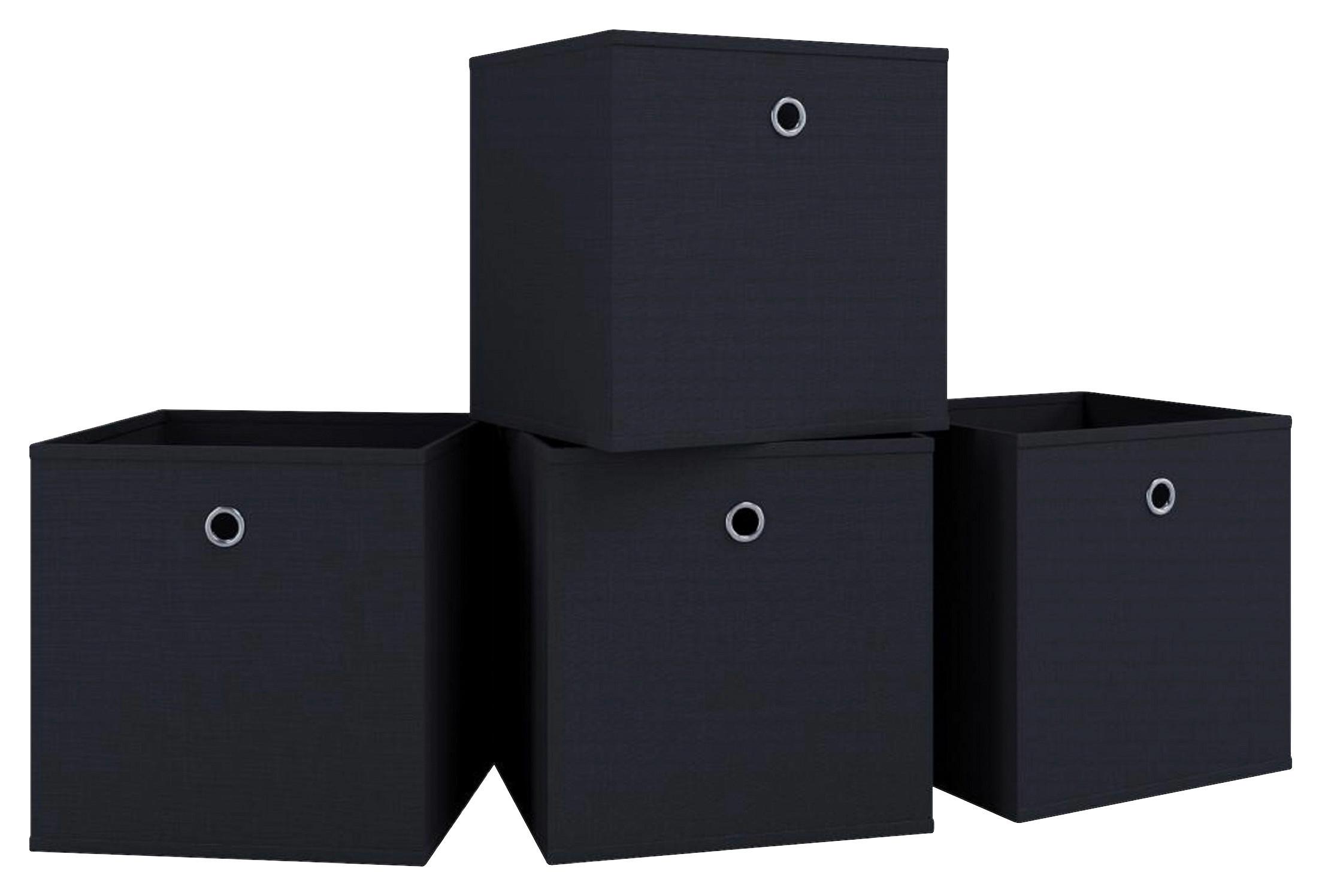 Faltbox Boxas Schwarz B: 27 Cm - Schwarz, Basics, Kunststoff (27/28/27cm) - MID.YOU