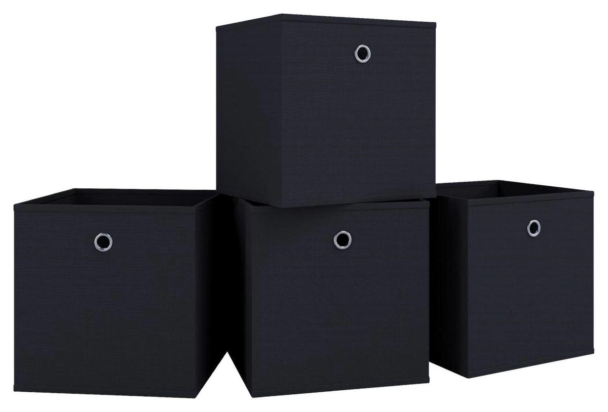 Faltbox Boxas Schwarz B: 27 Cm - Schwarz, Basics, Kunststoff (27/28/27cm) - MID.YOU