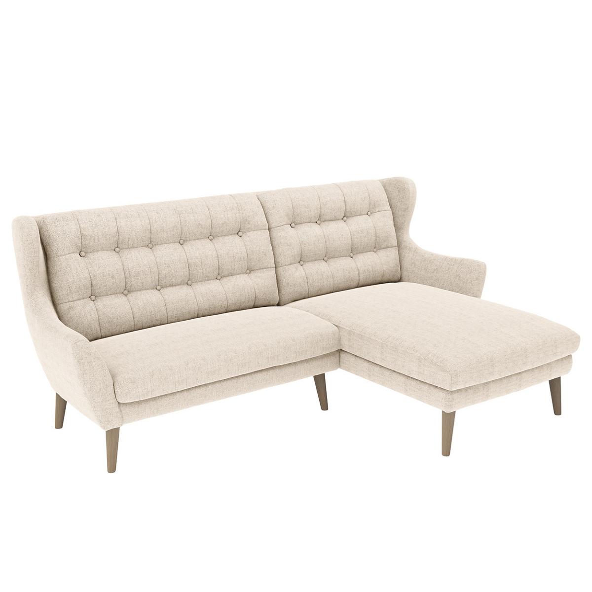 Ecksofa Henry Silberfarben S: 173x250 cm - Eichefarben/Silberfarben, KONVENTIONELL, Textil (173/250cm) - Trendmanufaktur