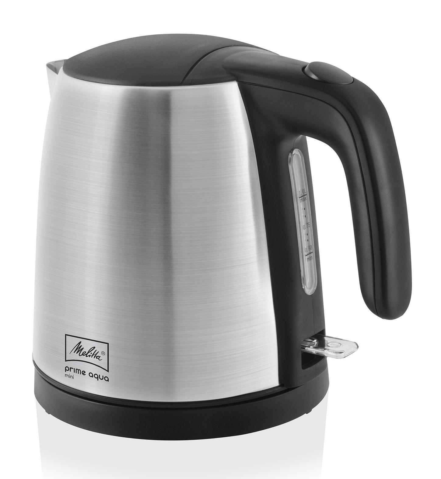 Wasserkocher Aqua Mini - Silberfarben/Schwarz, Basics, Kunststoff/Metall (17.8/23.2/26.4cm) - Melitta