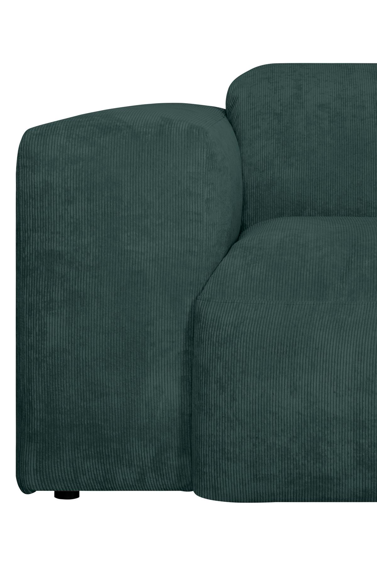 Ecksofa Hannah Grün 343x170 cm - Schwarz/Grün, Design, Textil (343/170cm) - MID.YOU