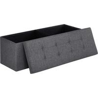 Sitzbox Grau B: 110 Cm - Grau, Basics, Holzwerkstoff/Textil (110/38/38cm)