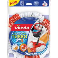 Wischbezug Easywring & Clean Turbo - Rot/Weiß, KONVENTIONELL, Textil (22/30/5,5cm) - Vileda