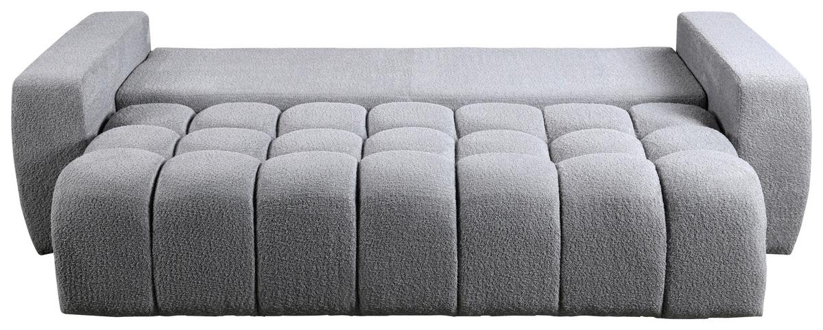 Schlafsofa Cloud Grau B: 250 cm - Schwarz/Grau, Basics, Textil (250/86/140cm) - Livetastic