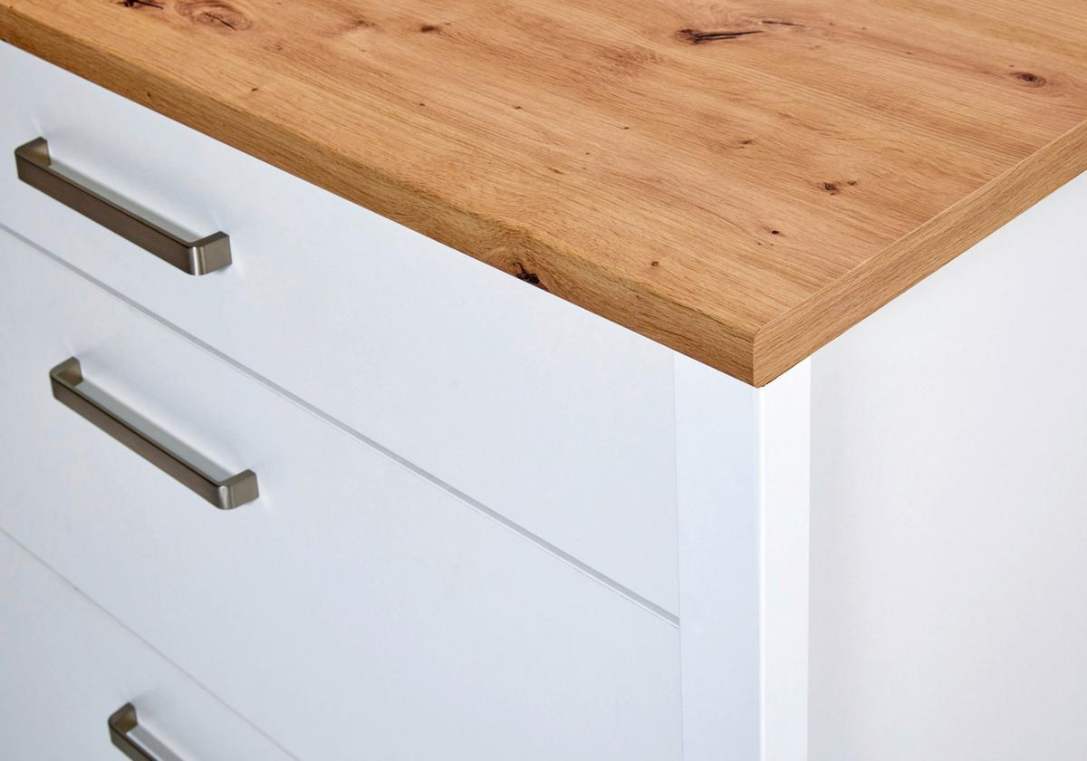 Spodní kuchyňská skříňka SAN SAN - bílá/barvy stříbra, Romantický / Rustikální, kov/kompozitní dřevo (100/92/60cm) - Mömax