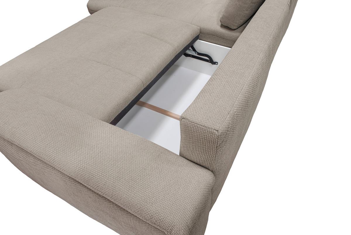 Ecksofa Casa Grand Hellbraun S: 175x268 Cm - Hellbraun/Beige, Design, Textil (178/268cm) - Livetastic