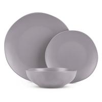 Tellerset Taupe, 18-Tlg. - Taupe, Basics, Keramik