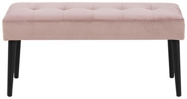 Garderobenbank GLORY aus Samt in Dusty Rose Front