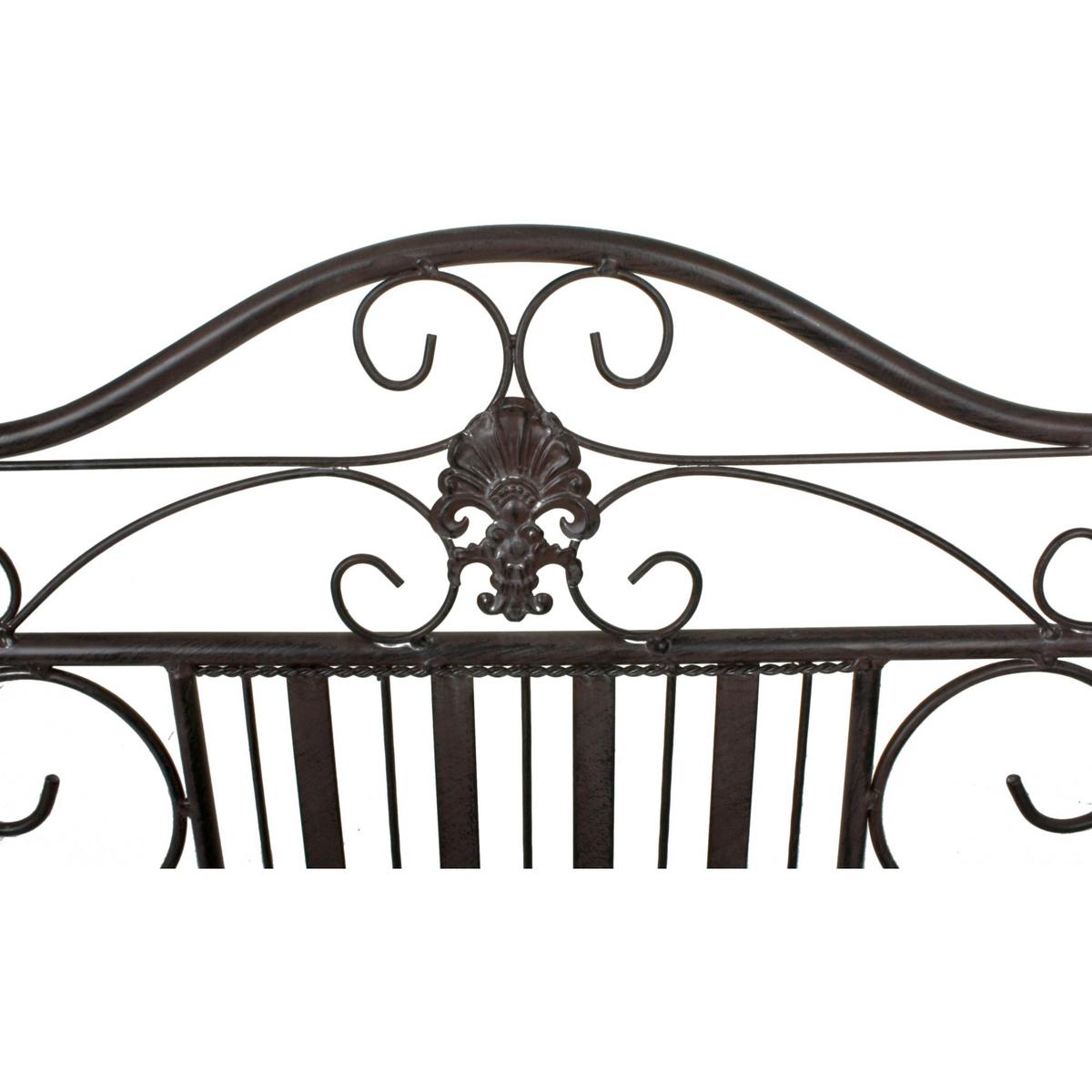 Gartenbank Metall 2-Sitzer Mangan - Schwarz, Basics, Metall (106/91/57cm) - Gardenson