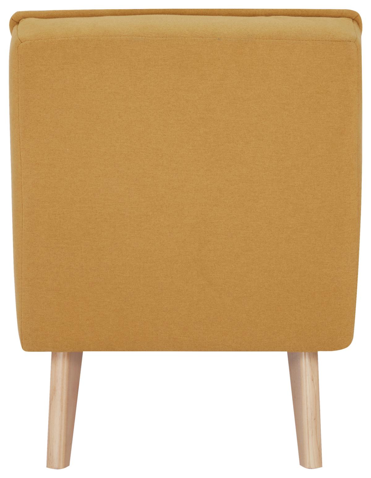 Sessel Elba Gelb B: 60 Cm - Gelb/Naturfarben, Basics, Holz/Textil (60/78/75cm) - MID.YOU